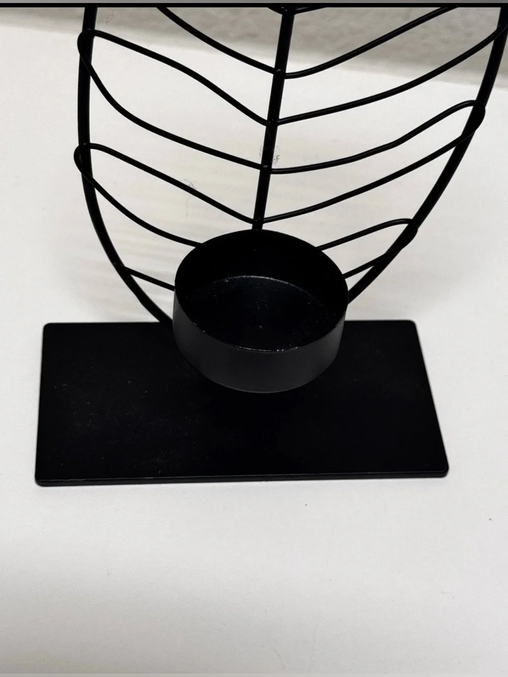 Metal Leaf Candle Holder